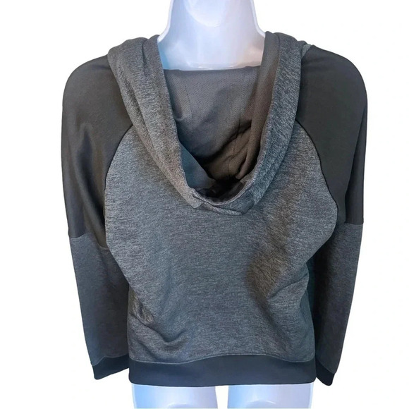 Adidas Women's Heather Gray Logo Pullover Drawstring Hoodie Size M - Picture 5 of 6